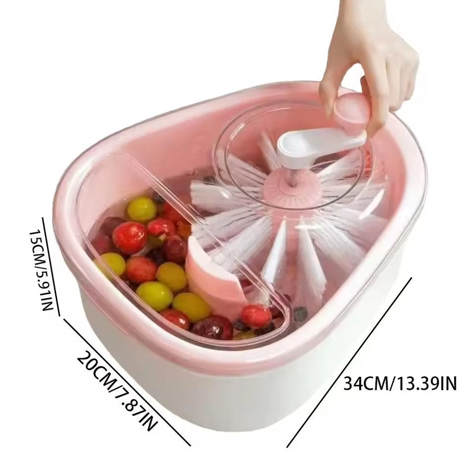 Multi-Function 360° Rotary Fruit & Vegetable Cleaner Spinner